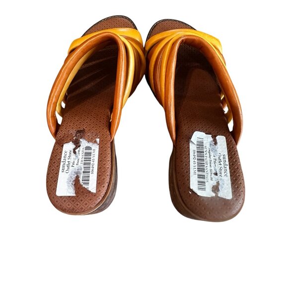 Sundance Casta Suns Path Sandal Womens 41 10.5 Block Heel Leather Multiple Strap - Picture 5 of 11